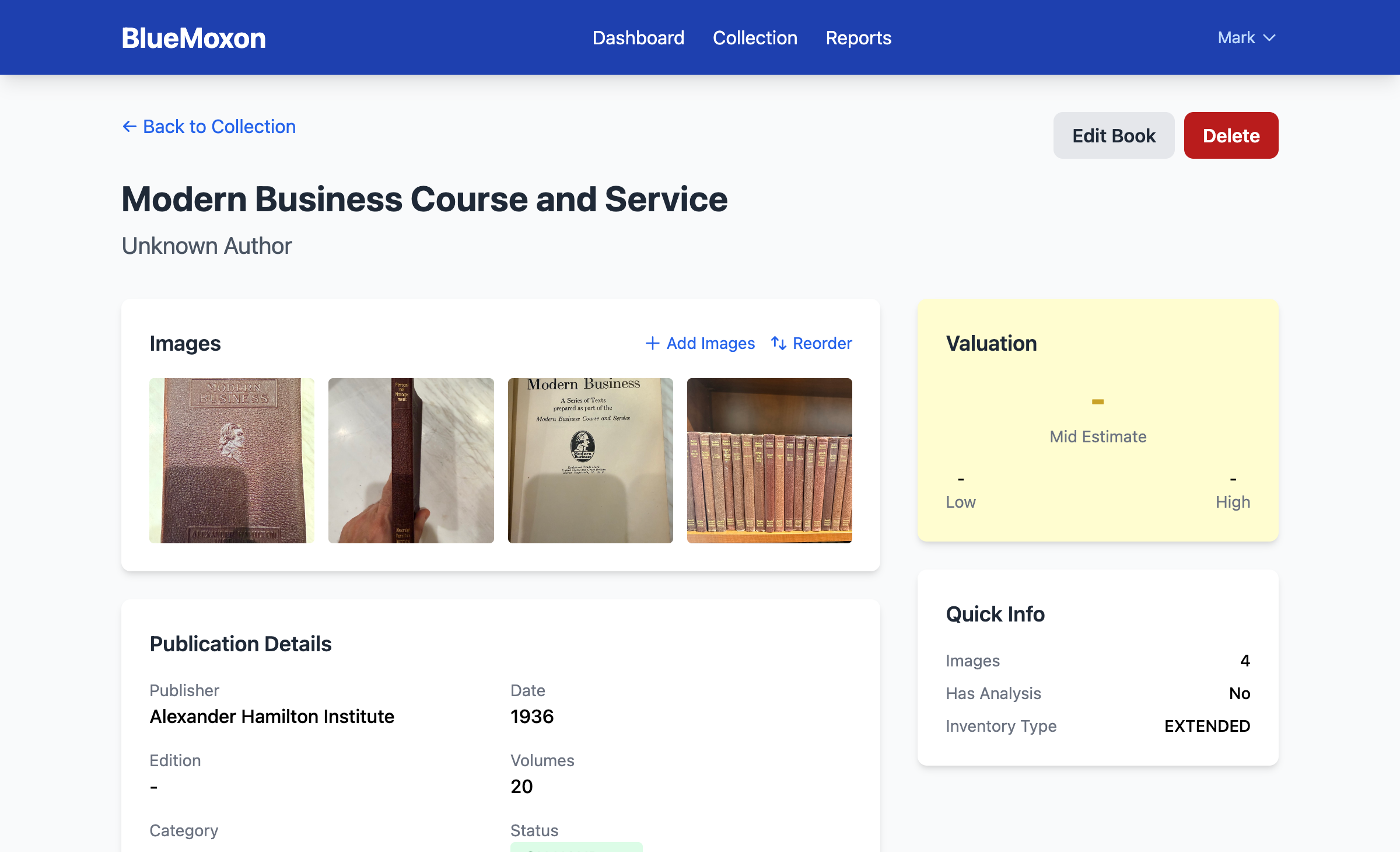 Book Detail with Image Controls